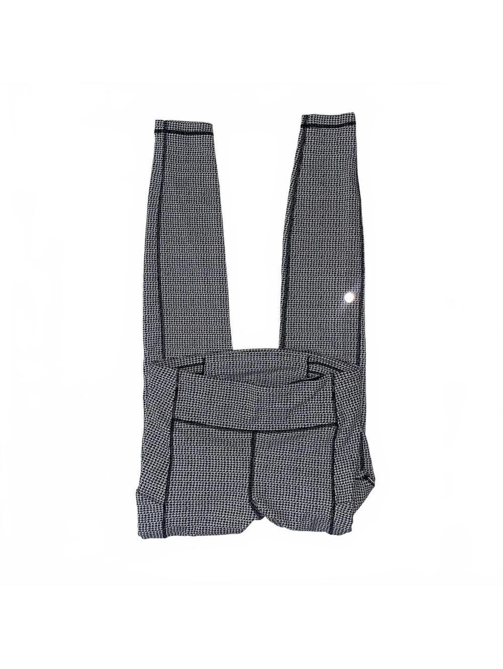 Lululemon Size 6 Black White Plaid Leggings High Rise Yoga Athletic Pants